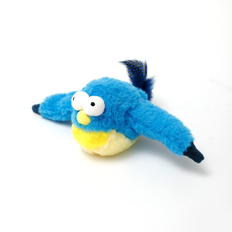 Gioco Interattivo in Peluche per Gatti - Uccello a Batterie USB
