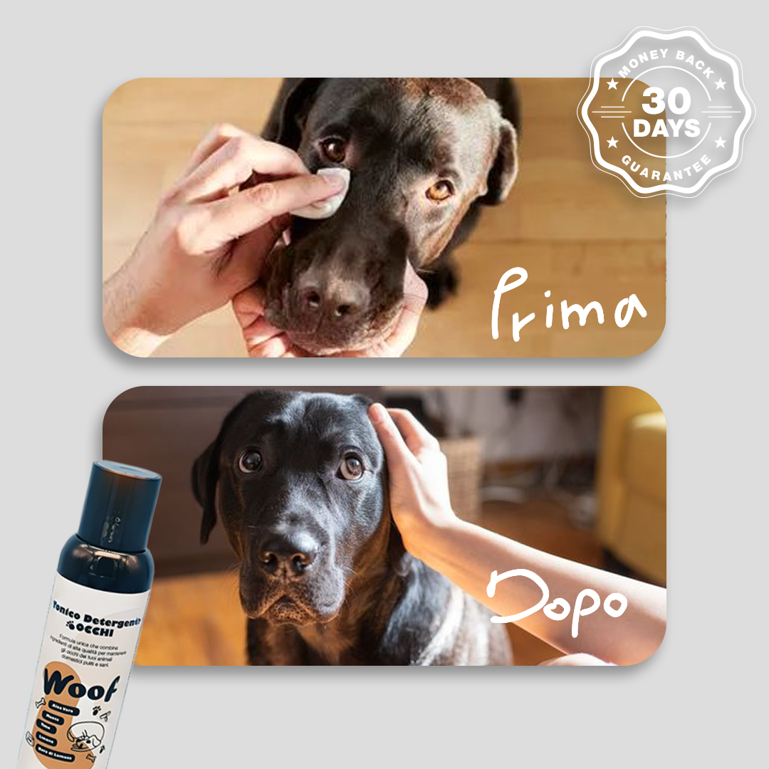 Tonico Detergente Occhi WoofCare - Soluzione Delicata per Igiene Oculare Cane e Gatto