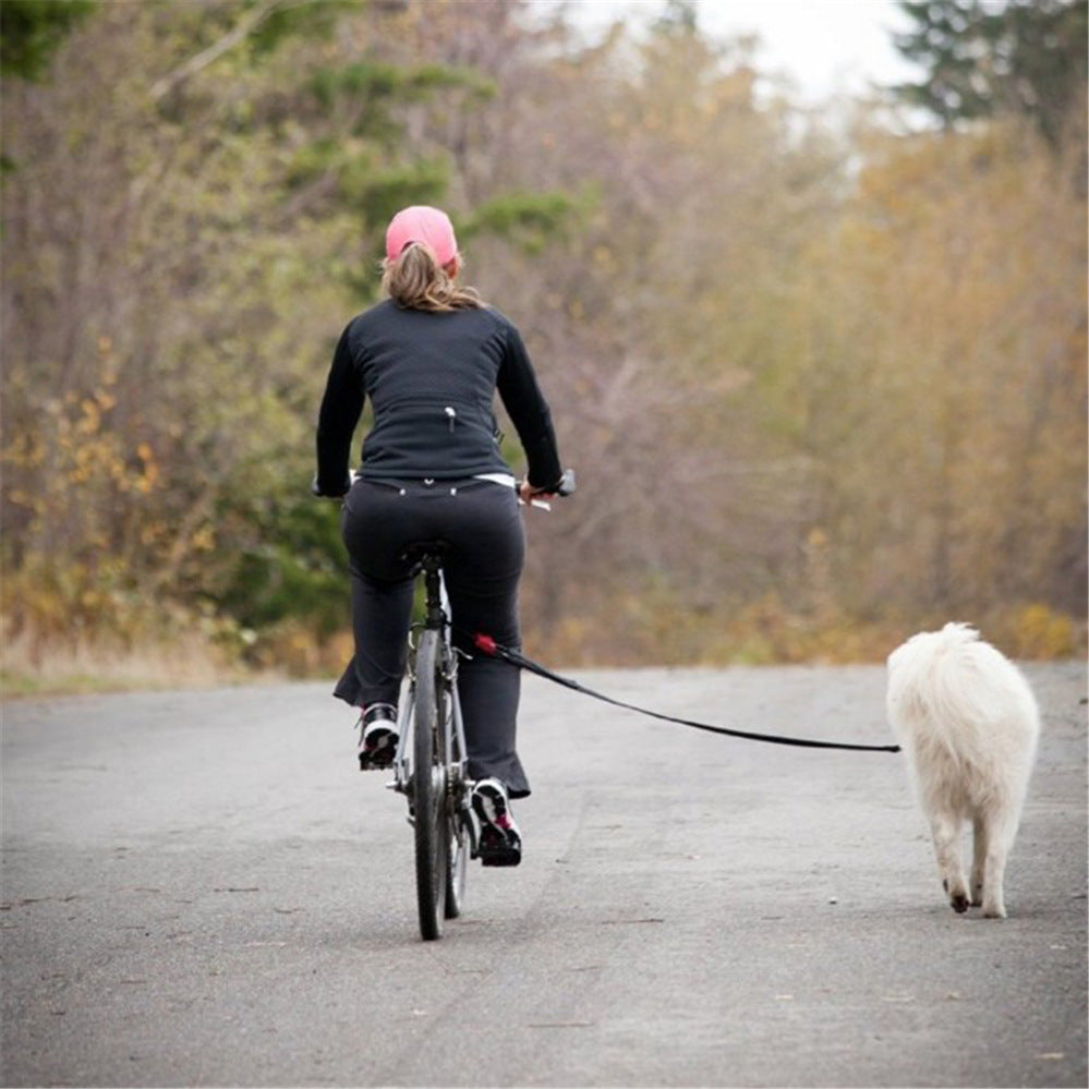 Braccio in metallo per bicicletta con aggancio morbido per allenamento del cane