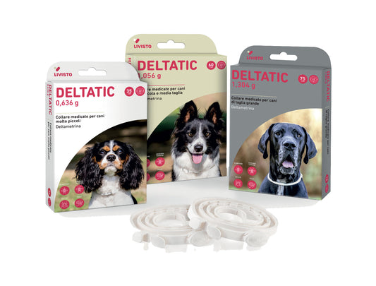DELTATIC - Collare antiparassitario per cani 0 - 5 KG. cm 35. Conf. da 2 pz.
