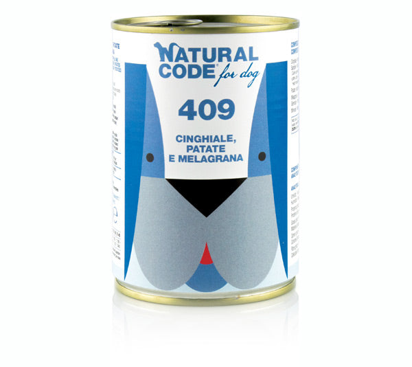 Natural Code DOG 409 gr. 400
CINGHIALE PATATE E MELOGRANO