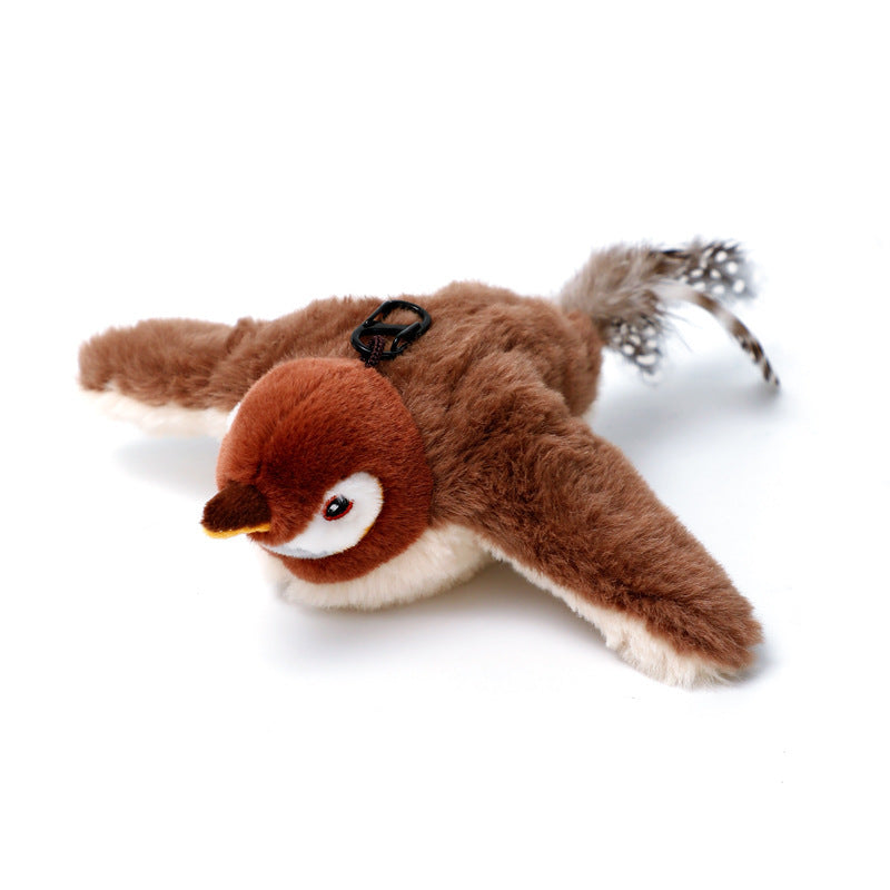 Gioco Interattivo in Peluche per Gatti - Uccello a Batterie USB