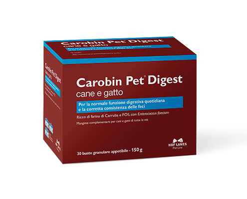 Carobin Pet Digest Granulare 30 buste- Integratore per Diarrea Acuta Cani e Gatti