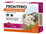 FrontPRO Compresse Masticabili - 2-4kg - Antiparassitario Cani Protezione 30 Giorni