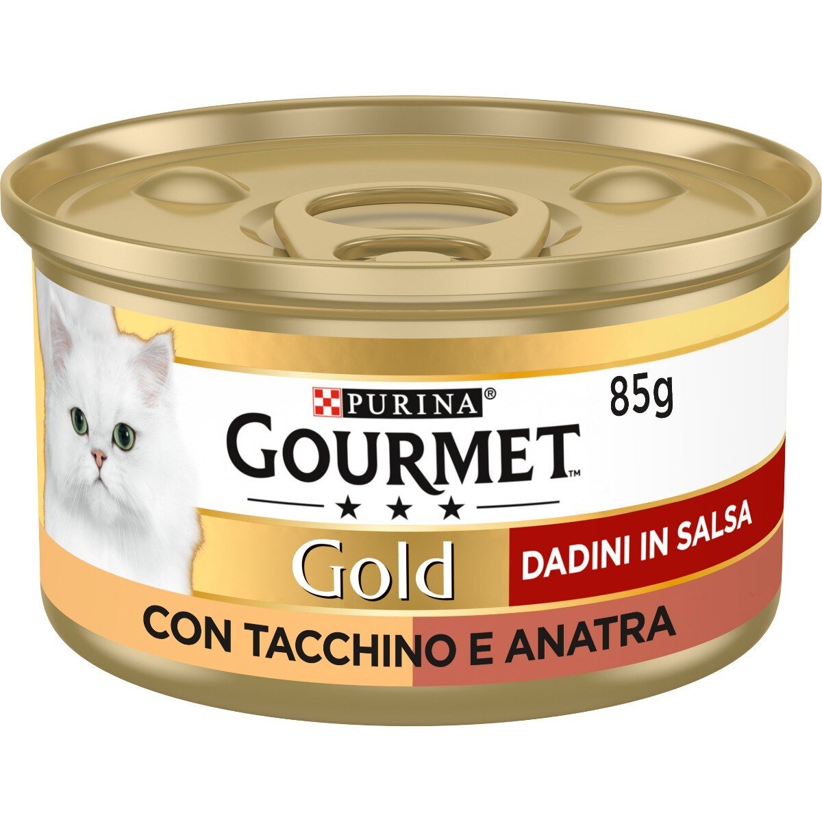 Gourmet Gold Dadini in Salsa Tacchino e Anatra per Gatti | Confezione da 24 x 85g (2,04 kg Totali)