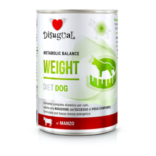 Disugual Diet Dog 
Metabolic Balance
Patè Weight  Cane
gr. 400 Gusto Manzo