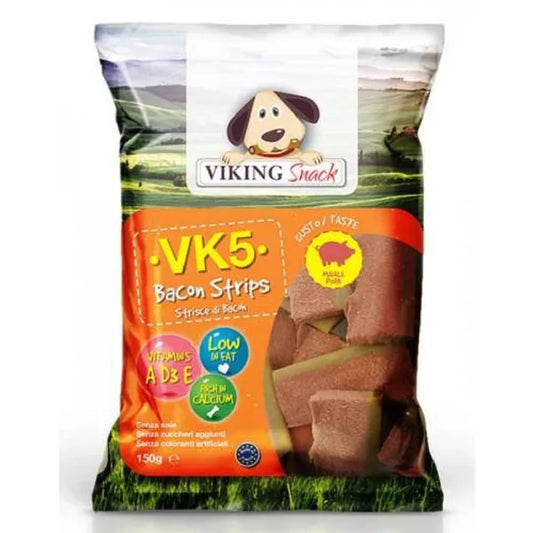 Viking - Snack VK5 Strisce di Bacon essiccata - 100% Naturale 
Gr. 150