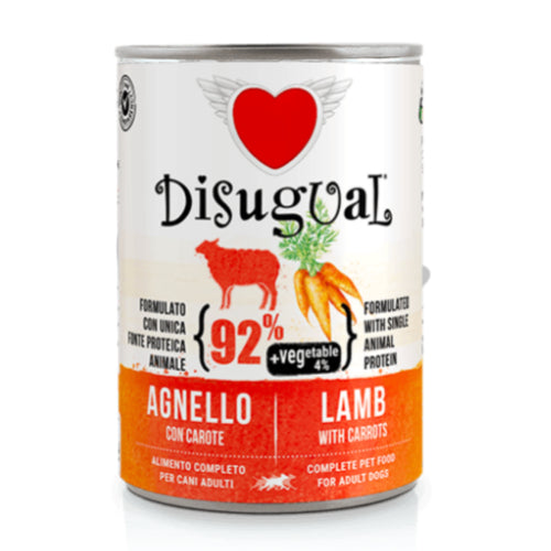 Disugual Vegetable Agnello & Carote Umido Cane gr. 400