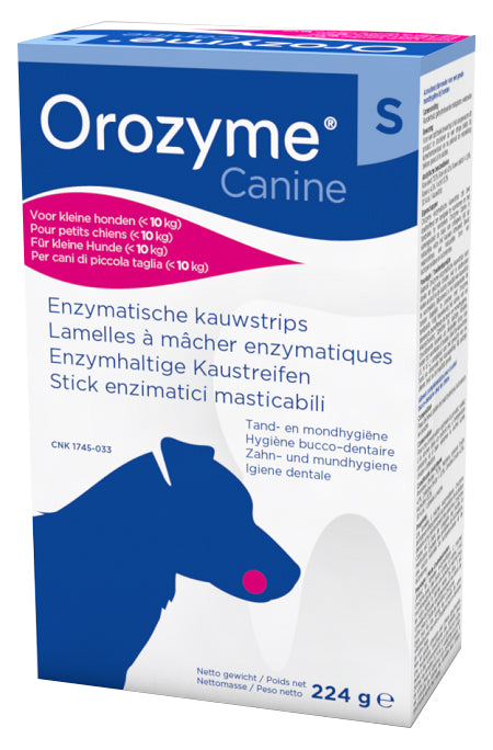 Orozime Canine S - Stick enzimatici Masticabili per cani fino a 10 kg di peso corporeo. 224 gr