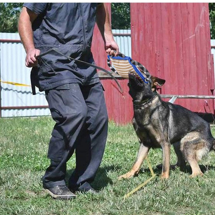 Cuscino in Juta a tre maniglie per l'addestramento del cane