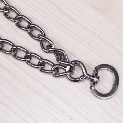 Collare in Metallo a Catena con Punte Arrotondate per Addestramento Cani