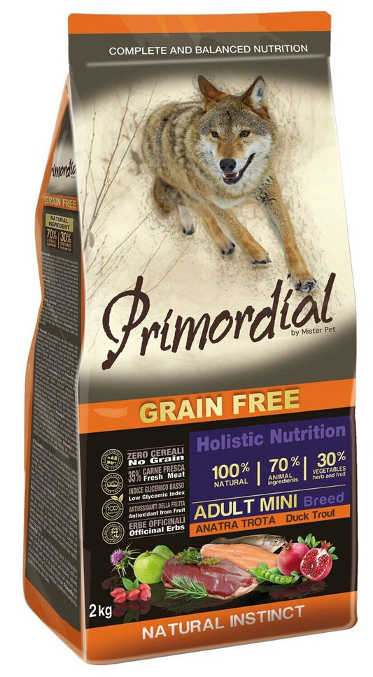 MRP Primordial Dog Mini Adult Trota e Anatra 2 kg.