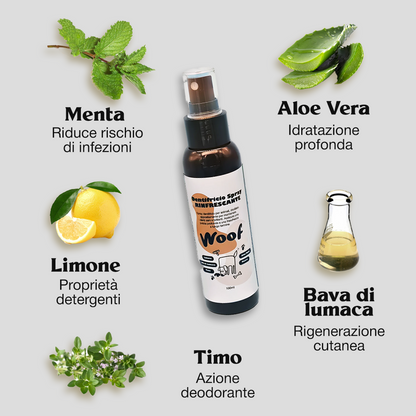 Dentifricio Spray WoofCare Rinfrescante - Igiene Orale Facile Senza Spazzolino per Cane e Gatto