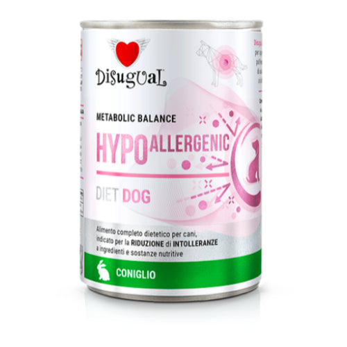 Disugual Diet Dog 
Metabolic Balance
Patè Hypoallergenic Cane
gr. 400 Gusto Coniglio
