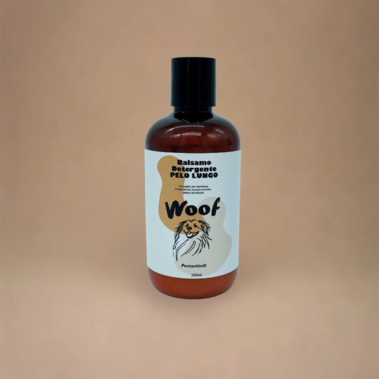 Balsamo Detergente WoofCare per Pelo Lungo - Shampoo 2 in 1 Anti-Nodi Cane e Gatto 250ml