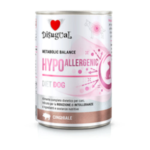 Disugual Diet Dog 
Metabolic Balance
Patè Hypoallergenic Cane
gr. 400 Gusto Cinghiale