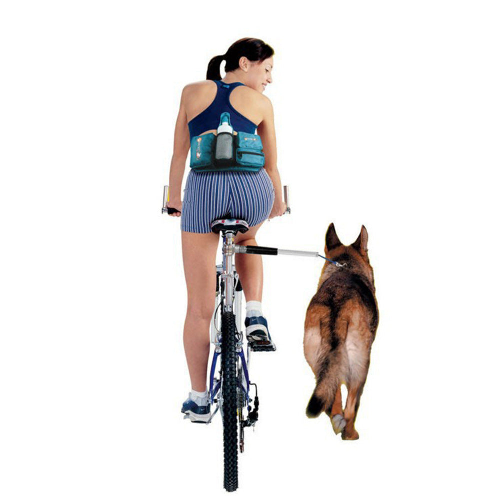 Braccio in metallo per bicicletta con aggancio morbido per allenamento del cane