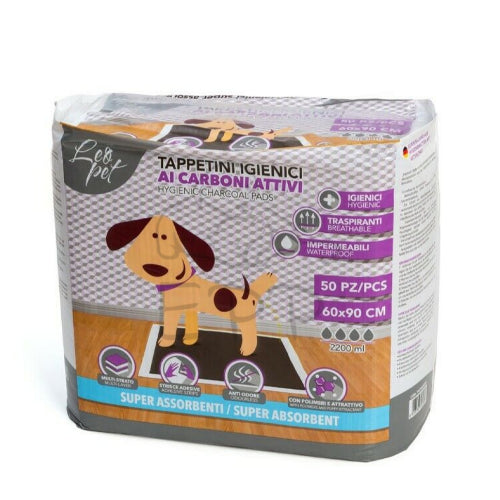 Leo Pet - Traversine per cani carboni attivi mis. cm. 60x90 conf. maxi da pz.50
