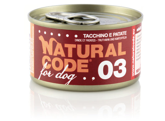 Natural Code DOG 03  gr. 90
Tacchino e Patate