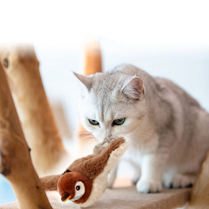 Gioco Interattivo in Peluche per Gatti - Uccello a Batterie USB
