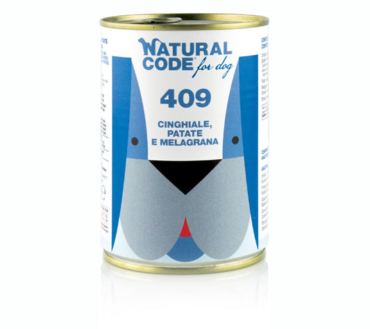 Natural Code DOG 409 gr. 400
CINGHIALE PATATE E MELOGRANO