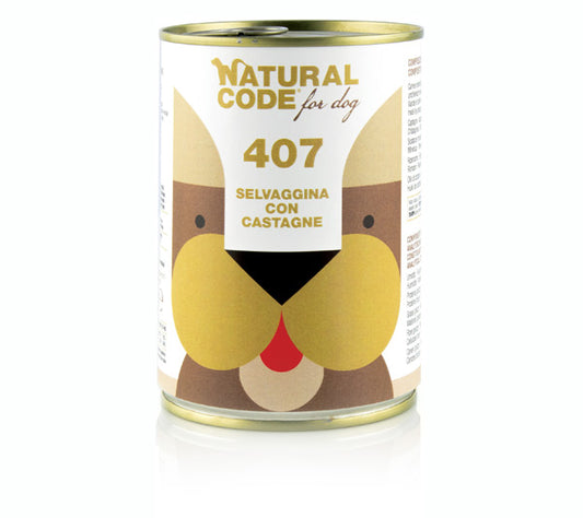 Natural Code DOG 407 gr. 400
SELVAGGINA E CASTAGNE