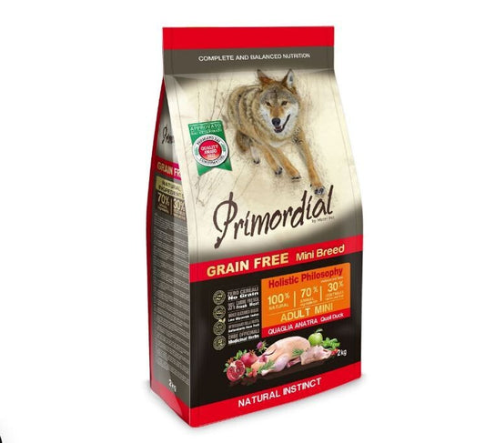 MRP Primordial Dog Mini Adult Quaglia e Anatra 2 kg.