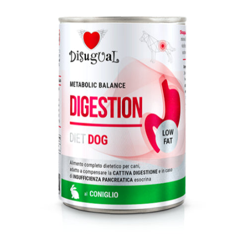 Disugual Diet Dog 
Metabolic Balance
Patè Digestion Low Fat  Cane
gr. 400 Gusto Coniglio