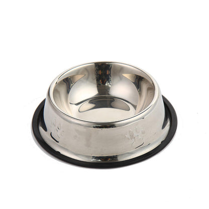 Ciotola per cani in acciaio inossidabile di alta qualità con piede antiscivolo. 6 dimensioni
