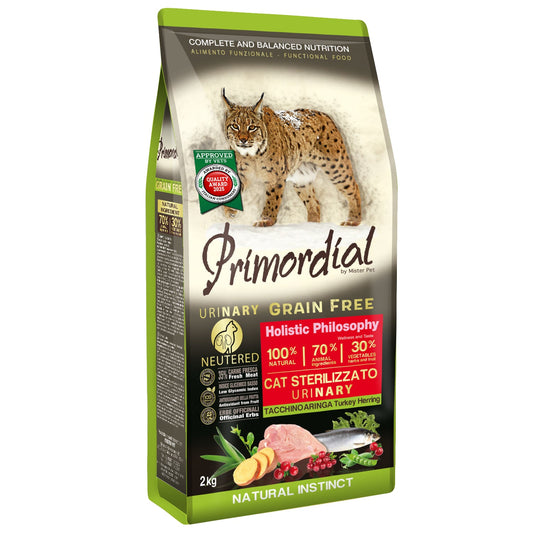 Primordial Urinary Grain-Free Gatto Adulto | Tacchino e Aringa – 2 kg