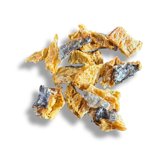 Filetti di Merluzzo Essiccati per Cani e Gatti - Snack Naturale Ricco di Omega 3 e Proteine