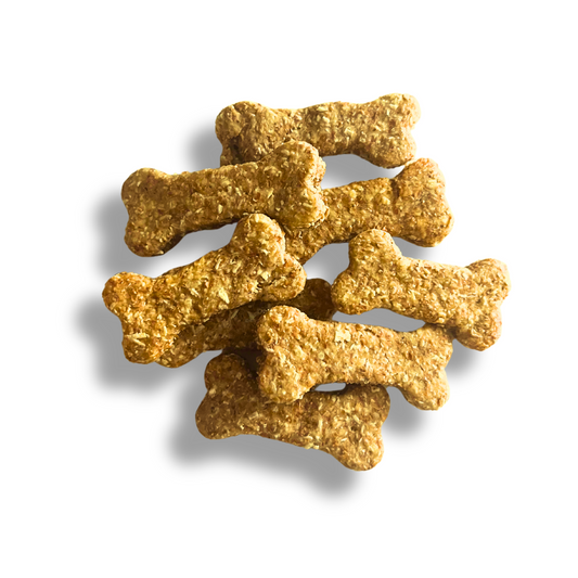 Ossetti Mela Banana Cocco L - Biscotti Artigianali per Cani Taglia Grande con Frutta Fresca