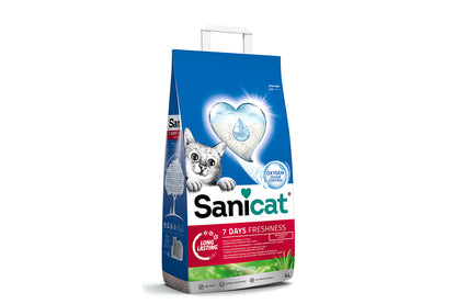 Lettiera per Gatti Sanicat 7 Days Freshness Aloe Vera | Offerta Scorta 5 Confezioni da 4L (20L Totali)