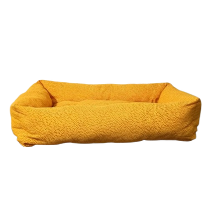 Leo Pet Cuccia Rettangolare in Tessuto 60x80cm - Cuscino Fisso Imbottito per Cani e Gatti | Comfort e Relax
