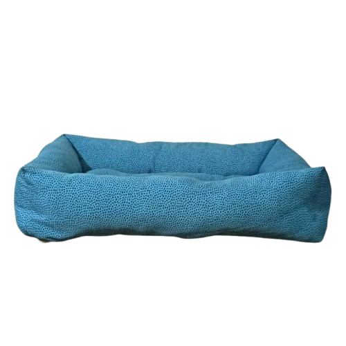 Leo Pet Cuccia Rettangolare in Tessuto 60x80cm - Cuscino Fisso Imbottito per Cani e Gatti | Comfort e Relax