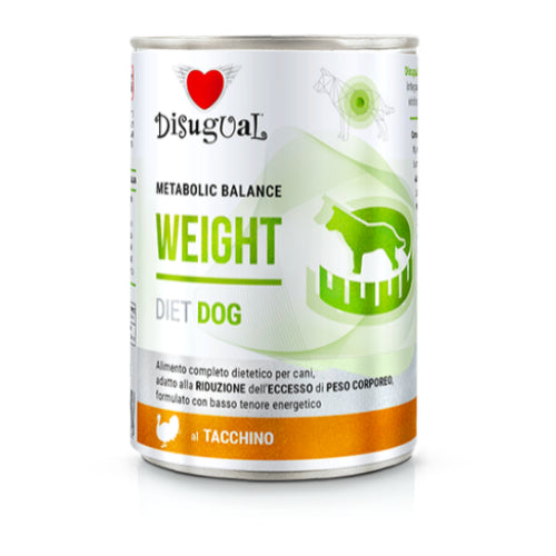 Disugual Diet Dog 
Metabolic Balance
Patè Weight  Cane
gr. 400 Gusto Tacchino