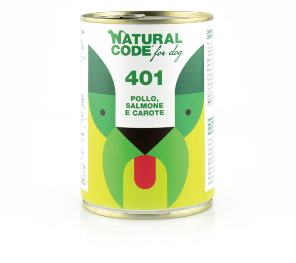 Natural Code DOG 401 gr. 400
POLLO SALMONE E CAROTE