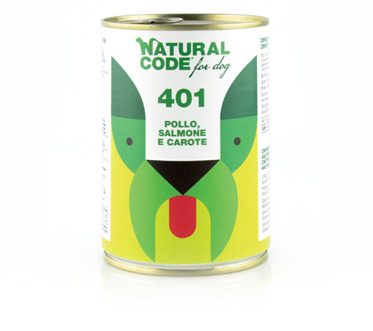 Natural Code DOG 401 gr. 400
POLLO SALMONE E CAROTE