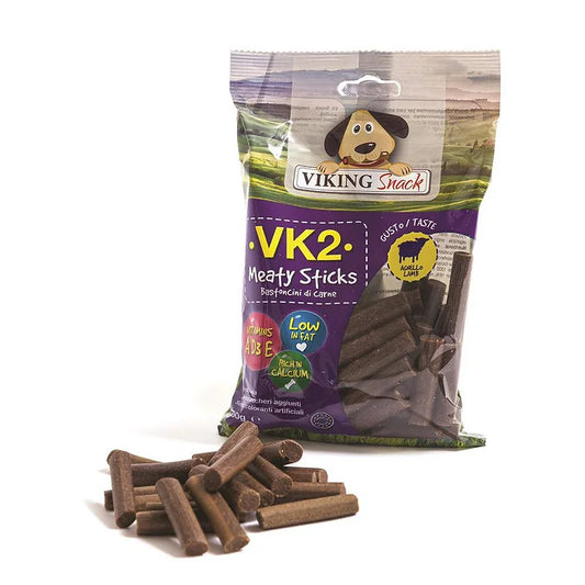 Viking - Snack VK2  Bastoncini di Carne di Agnello essiccata - 100% Naturale 
Gr. 200