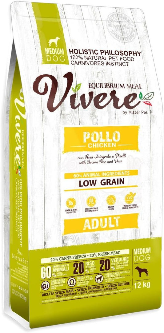 Vivere Dog Adult Medium Pollo e Riso 3 kg.