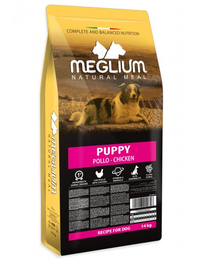 Meglium Gold Puppy Pollo e Manzo 2.5 kg - Crocchette Premium Cuccioli con 28% Proteine