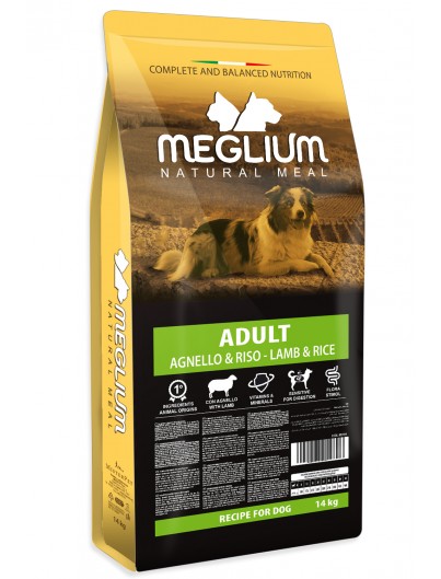 Meglium Gold Agnello e Riso Sensitive 14 kg - Crocchette per Cani con Intolleranze