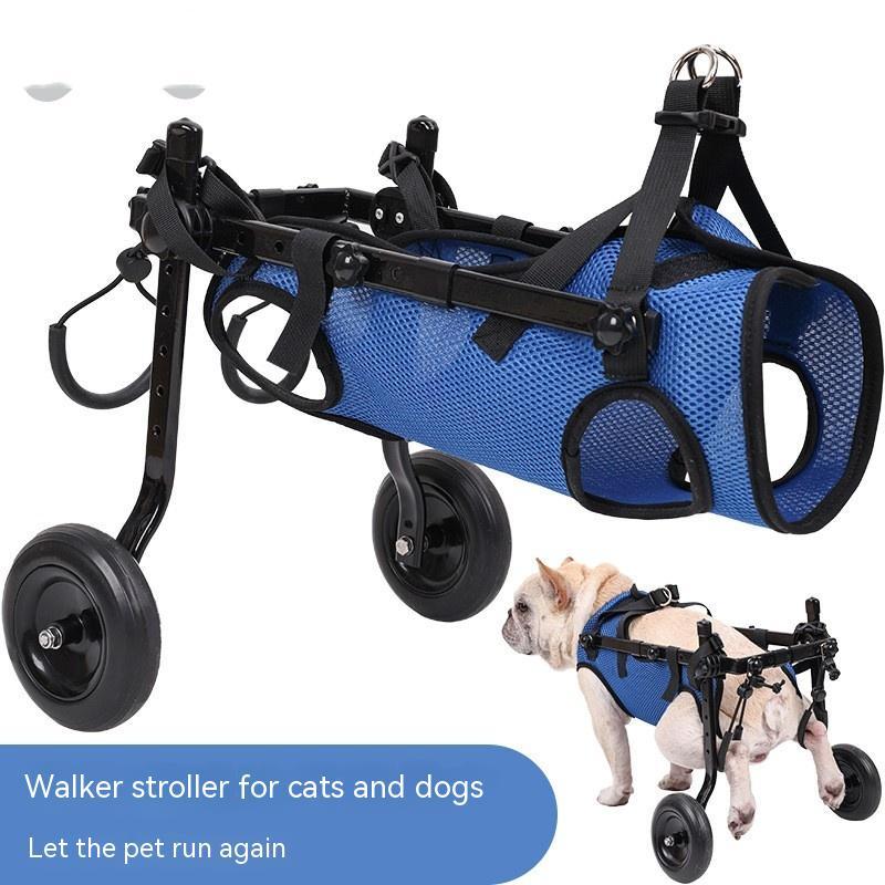 Carrello Ortopedico per Cani Disabili - Sedia a Rotelle Regolabile per Zampe Posteriori