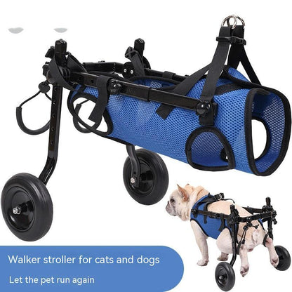 Carrello Ortopedico per Cani Disabili - Sedia a Rotelle Regolabile per Zampe Posteriori