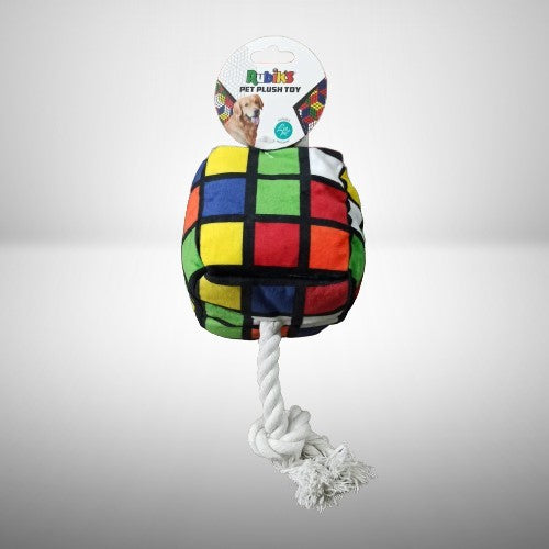 LeoPet - Rubiks- Gioco per cani in Peluche con Nodo in corda, tira Morsi.