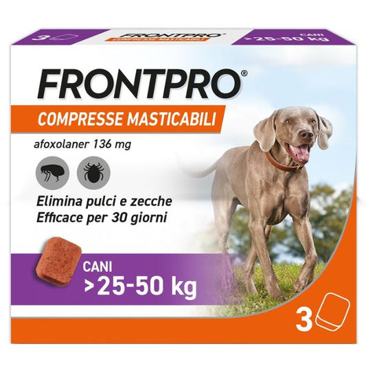 FrontPRO Compresse Masticabili 3 compresse per Cani da 25 a 50 kg.