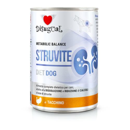 Disugual Diet Dog 
Metabolic Balance
Patè Struvite  Cane
gr. 400 Gusto Tacchino