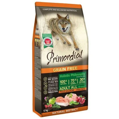 Primordial Dog Adult Neutered & Weight Control kg. 12 | Tacchino Fresco e Salmone per Cani Sterilizzati e in Sovrappeso