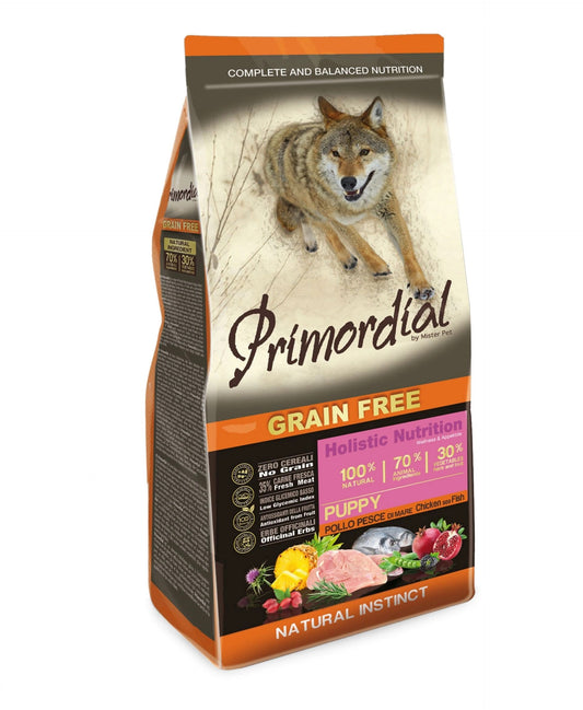 Primordial Dog Puppy Pollo e Pesce 2 Kg – Crocchette Olistiche Senza Cereali per Cuccioli