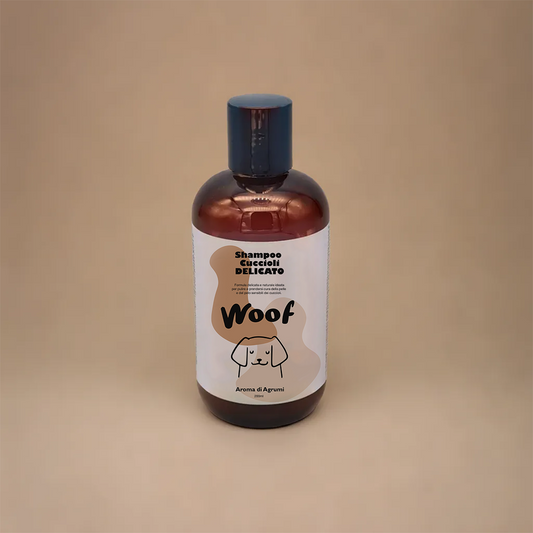 Shampoo Cuccioli Delicato Woof - Naturale con Camomilla, Calendula e Bava di Lumaca 200ml
